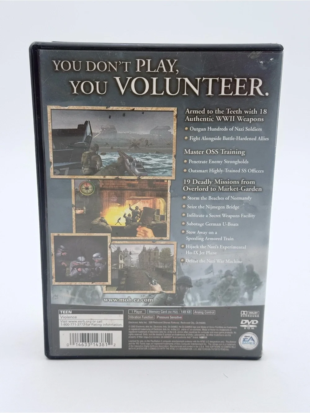 Medal of Honor Frontline Sony PlayStation 2 Black Label Complete